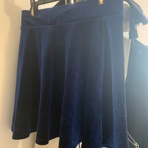 Cute blue velvet skirt